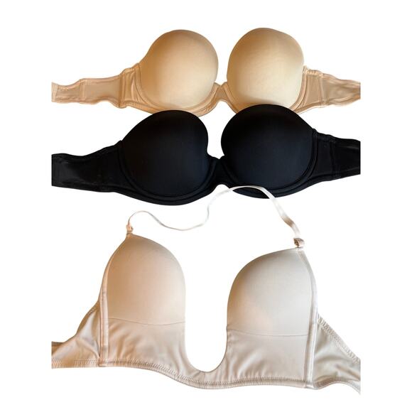 Wacoal Strapless Bra Bundle Black Nude 32D - Picture 1 of 4
